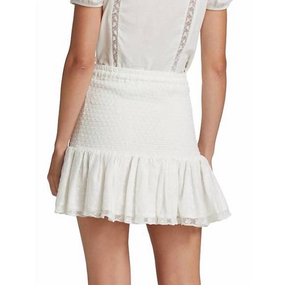NEW LOVESHACKFANCY milla skirt in true white - Picture 3 of 5